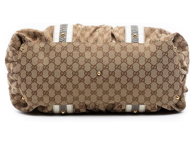 Borsa Tote Gucci GG Canvas Interlocking G beige - vista 3