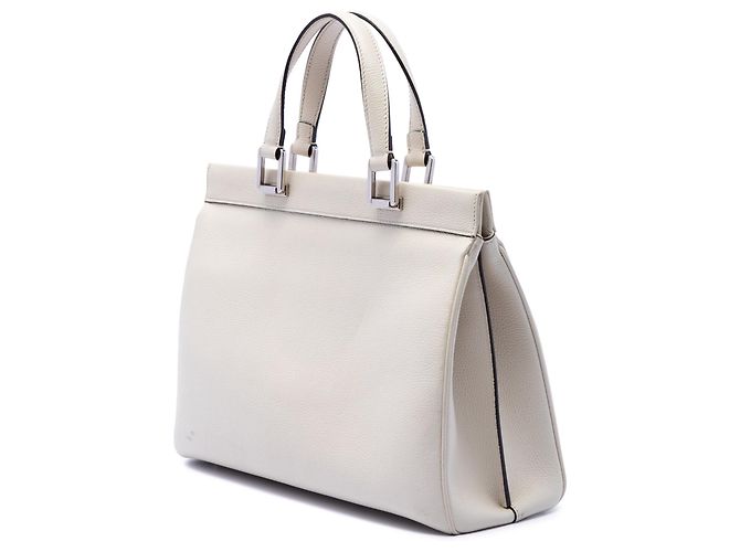 Borsa Zumi Top Handle Medium in pelle di vitello bianca Gucci Bianco - vista 2