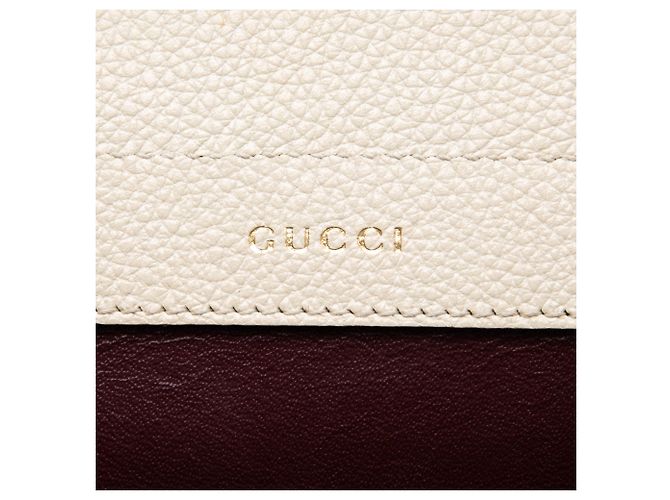 Borsa Zumi Top Handle Medium in pelle di vitello bianca Gucci Bianco - vista 5