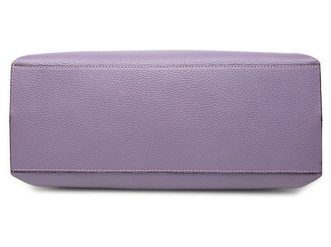 Gucci Medium Leather Bamboo Daily Satchel in Lila - Ansicht 3