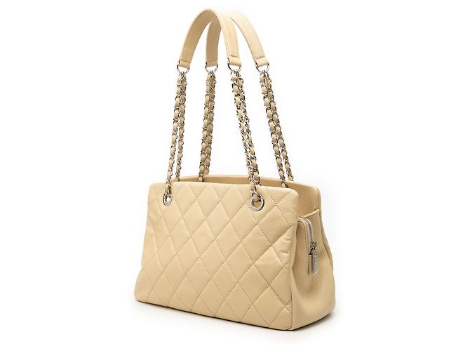 Borsa Chanel Petite Caviar Timeless Tote Bianca Bianco - vista 2