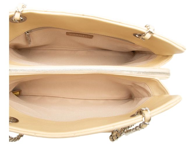 Borsa Chanel Petite Caviar Timeless Tote Bianca Bianco - vista 4