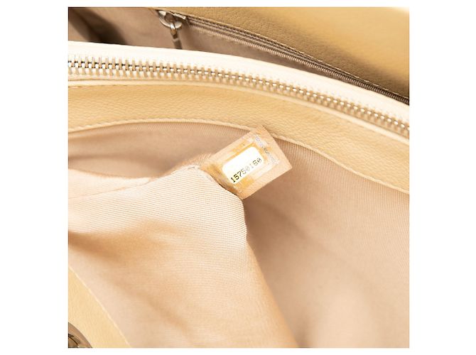 Borsa Chanel Petite Caviar Timeless Tote Bianca Bianco - vista 6