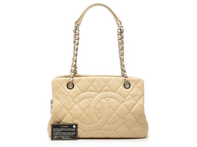 Borsa Chanel Petite Caviar Timeless Tote Bianca Bianco - vista 8