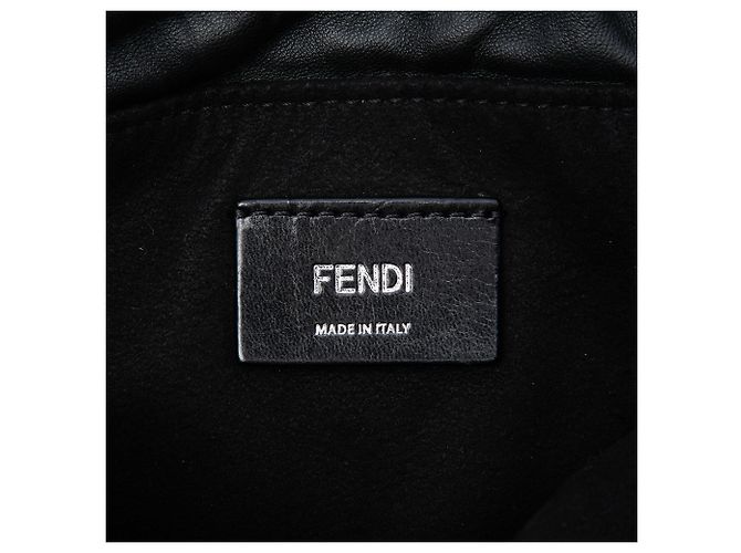 Pochette Pack in pelle nera Fendi Nero - vista 5