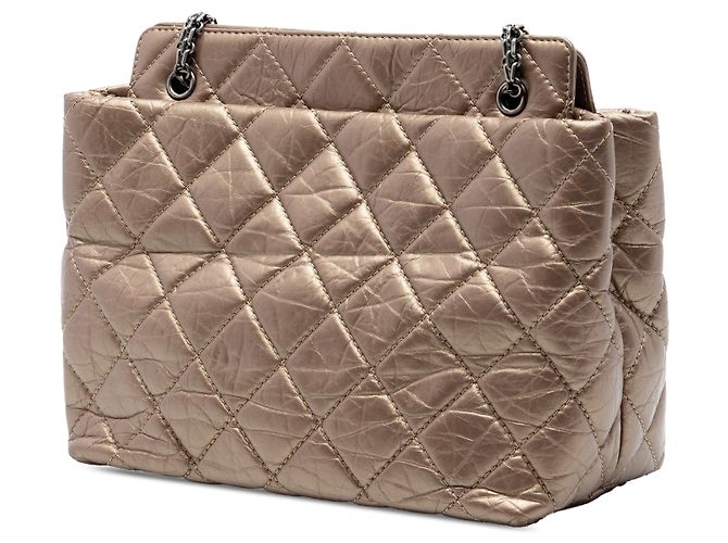 Tote Reissue 2.55 em couro de vitelo envelhecido acolchoado marrom Chanel - vista 2