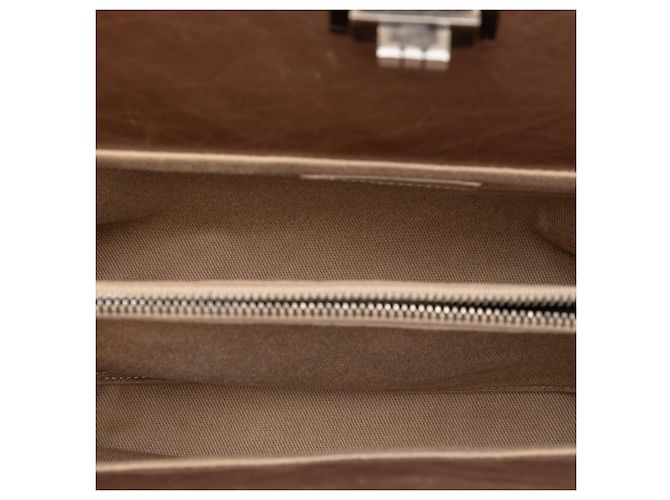 Tote Reissue 2.55 em couro de vitelo envelhecido acolchoado marrom Chanel - vista 4
