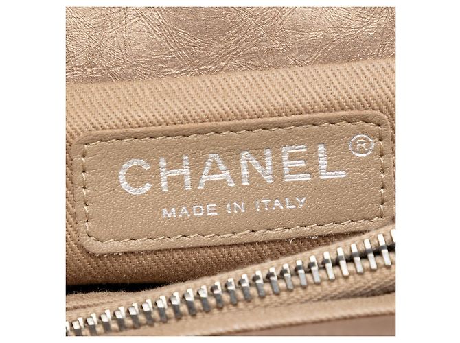 Tote Reissue 2.55 em couro de vitelo envelhecido acolchoado marrom Chanel - vista 5