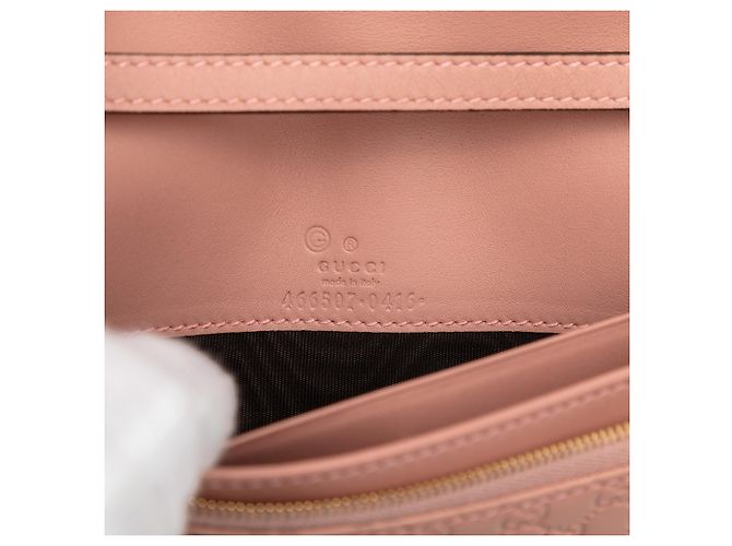 Borsa a tracolla Gucci Microguccissima Wallet on Strap Rosa - vista 5