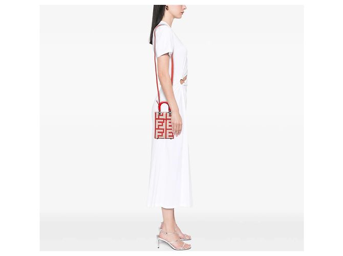 Borsa shopper e borsa a mano Fendi Marc Jacobs Mini Leather Sunshine Shopper bianca Bianco - vista 11