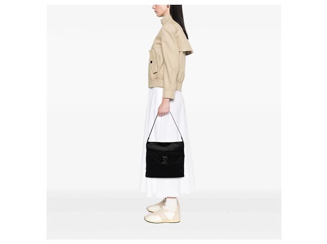 Borsa a tracolla Fendi Zucca Canvas nera Nero - vista 7