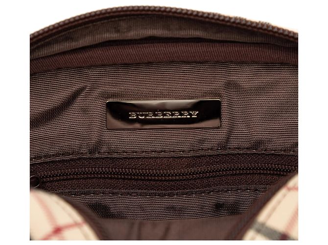 Borsa a tracolla Burberry House Check Canvas Beige - vista 5