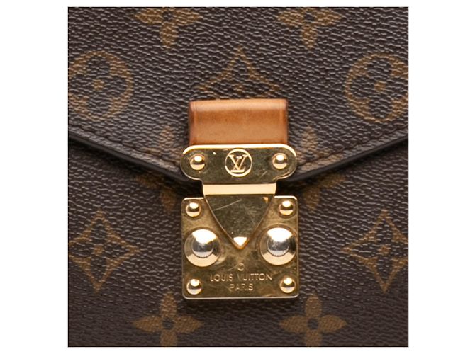 Borsa Louis Vuitton Monogram Pochette Metis Marrone - vista 8
