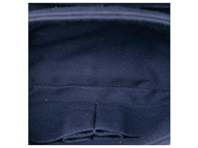 Borsa Chanel Small Chevron Jersey Trendy CC Top Handle Flap Satchel Blu - vista 4
