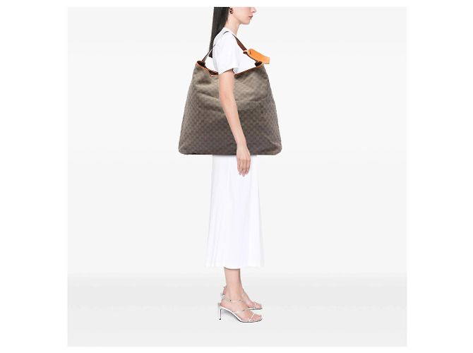 Borsa Tote Gucci GG Canvas beige - vista 7