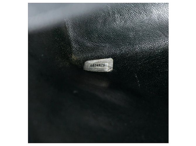 Borsa Kelly Chanel CC in denim nero con manico superiore - vista 5