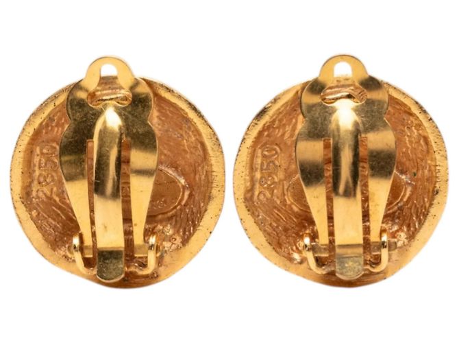 Orecchini a clip Chanel CC placcati oro D'oro - vista 2