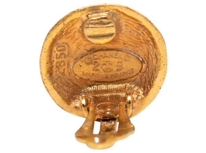Orecchini a clip Chanel CC placcati oro D'oro - vista 3