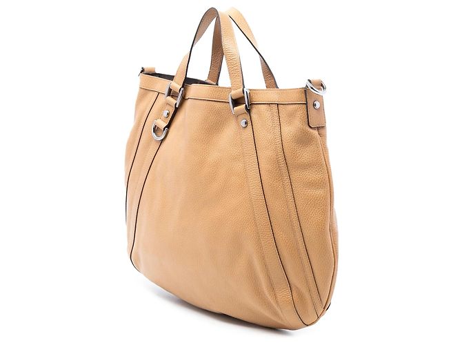Gucci Abbey Satchel aus Leder in Tan mit D-Ring Kamel - Ansicht 2