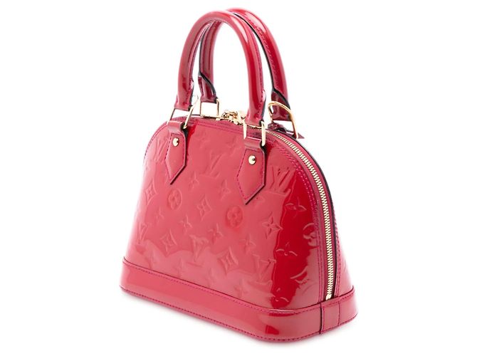 Borsa Louis Vuitton Monogram Vernis Alma BB rossa Rosso - vista 2