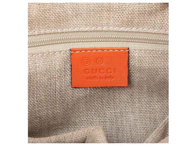 Borsa Satchel Gucci Bree Small Microguccissima Arancione - vista 5