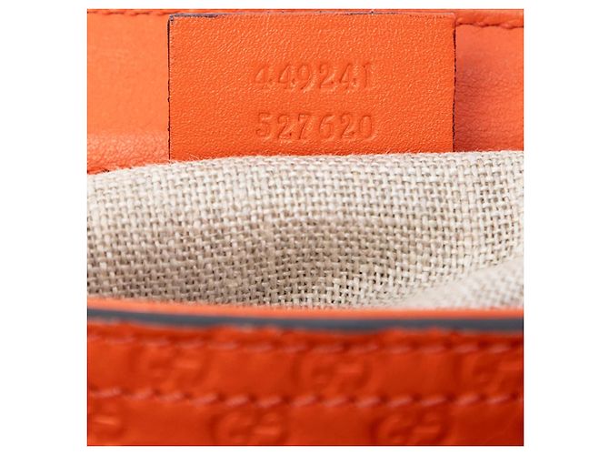 Borsa Satchel Gucci Bree Small Microguccissima Arancione - vista 6
