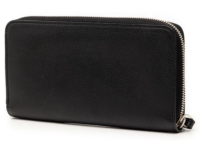 Black Louis Vuitton Leather Lockme Zippy Wallet - view 2