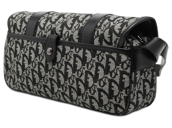 Borsa a tracolla Dior Diorissimo Trotter Canvas Nera Nero - vista 2