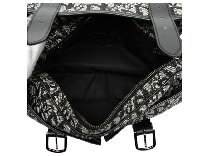 Borsa a tracolla Dior Diorissimo Trotter Canvas Nera Nero - vista 4