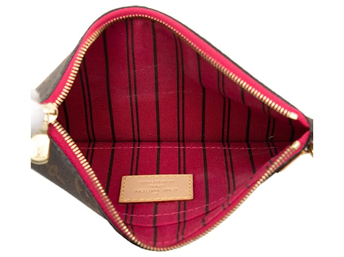Pouch Louis Vuitton Monogram Neverfull PM Marrone - vista 4