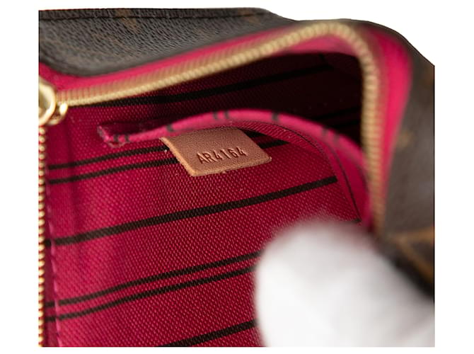 Pouch Louis Vuitton Monogram Neverfull PM Marrone - vista 6