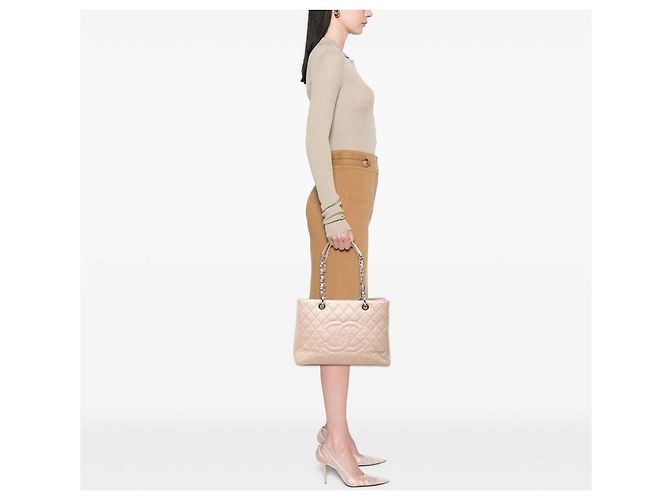 Borsa Tote Grand Shopping Chanel Caviar Rosa - vista 7