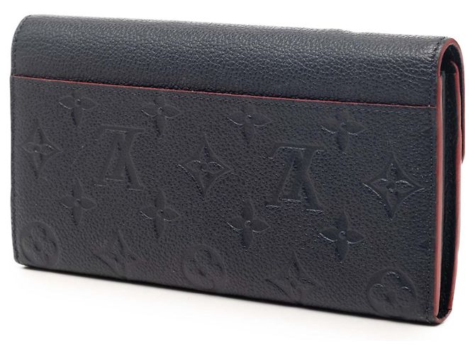 Cartera larga Sarah Louis Vuitton Monogram Empreinte Azul - vista 2