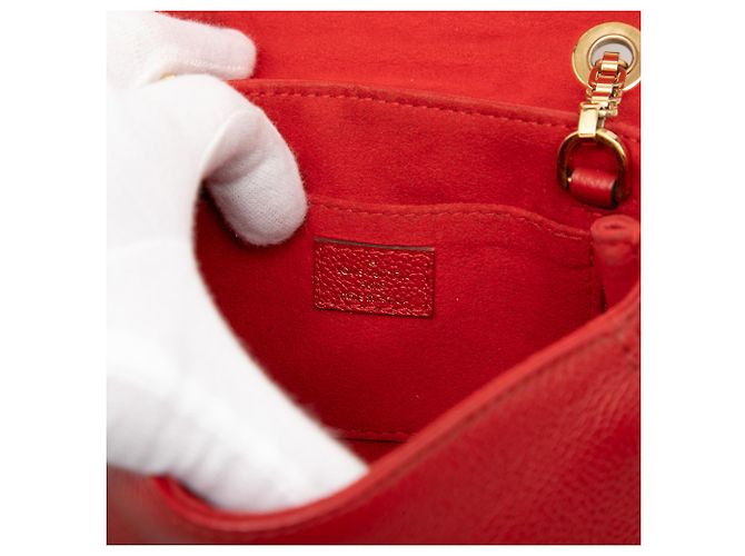 Borsa a tracolla Louis Vuitton Monogram Empreinte Saint Germain BB rossa Rosso - vista 5