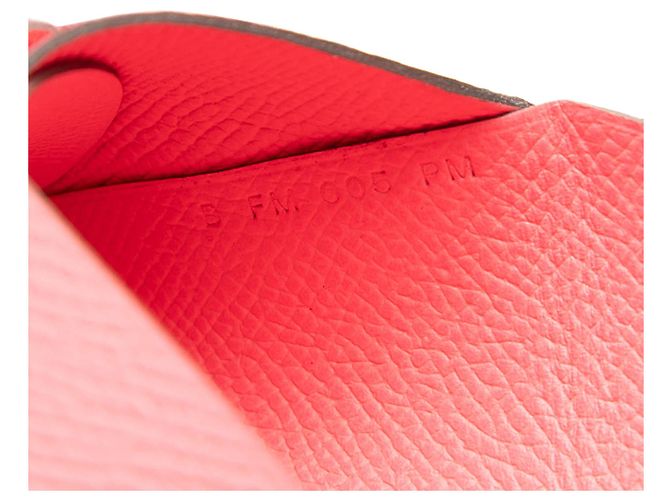 Cartera Rosa Hermès Epsom Calvi Duo y Monedero - vista 5