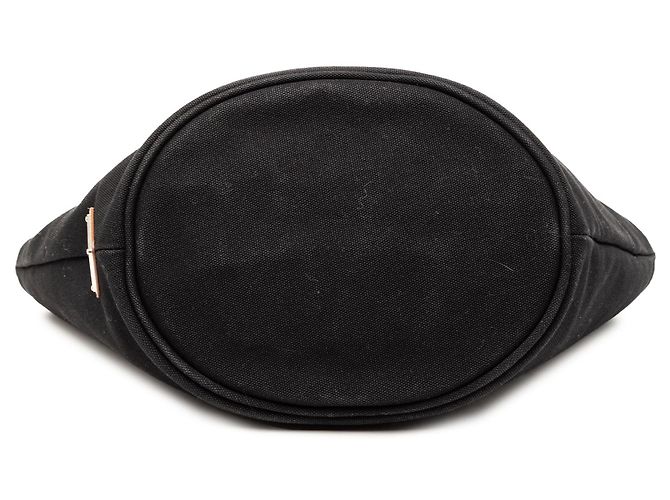 Borsa Tote Satchel Prada in tela Canapa con logo nera Nero - vista 3