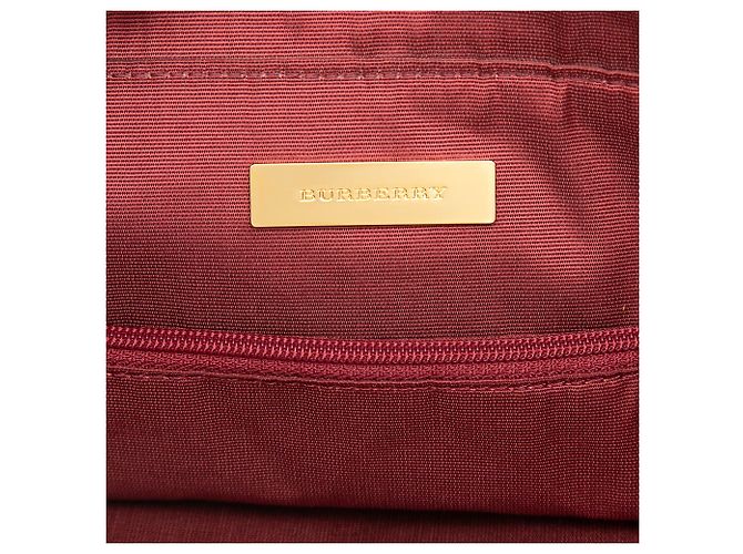 Borsa Tote Burberry House Check Canvas Rossa Rosso - vista 5