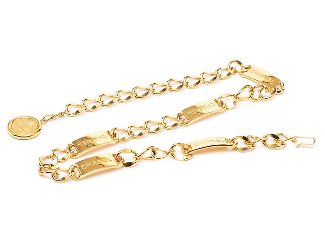 Chanel CC goldplattierter Medaillon-Kettengürtel Golden - Ansicht 2