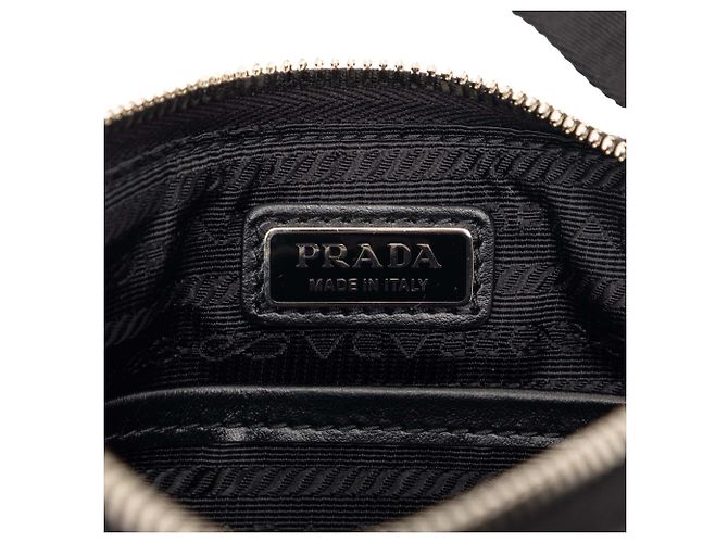 Borsa a tracolla con zip Prada Re Edition in pelle spazzolata Silver Argento - vista 5