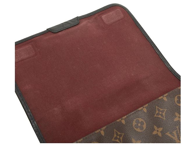 Borsa a tracolla Louis Vuitton Monogram Macassar Bass MM Marrone - vista 7