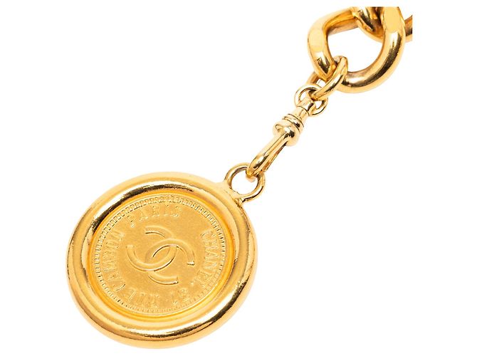 Goldene Chanel CC Medaillon Gliederkette Gürtel - Ansicht 2