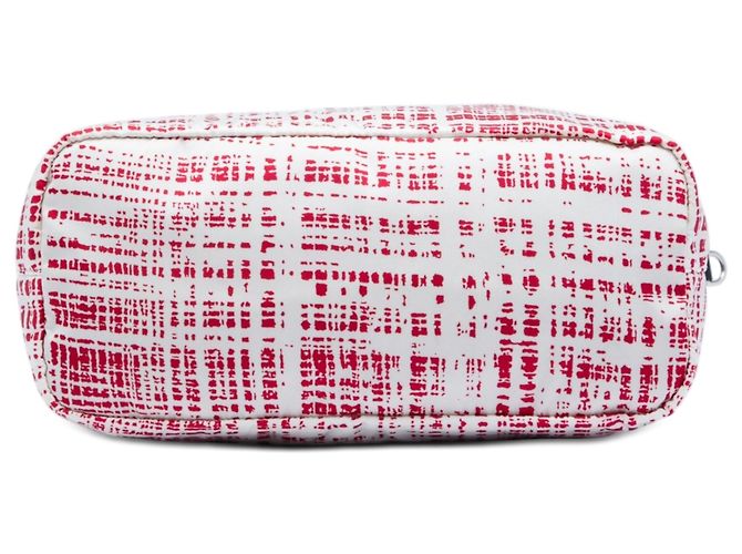 Saffiano Borsa Satchel Prada Tessuto Stampato Rossa Rosso - vista 3