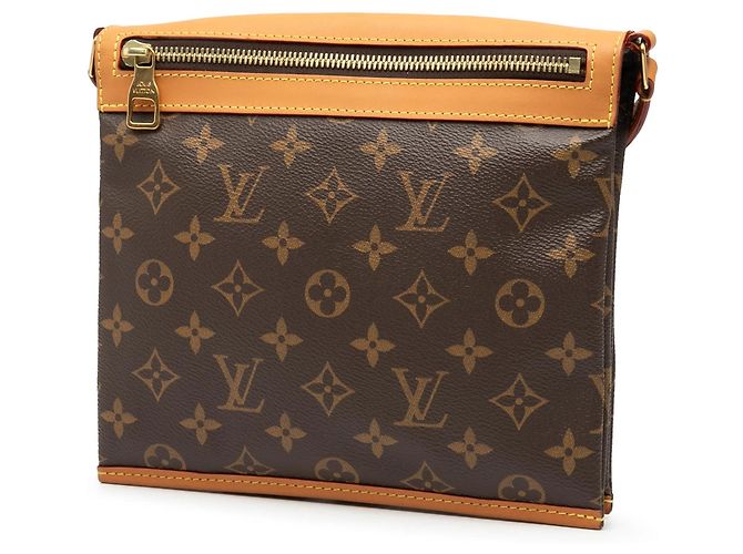 Borsa a tracolla Louis Vuitton Monogram Saumur Messenger PM Marrone - vista 2