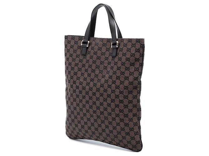 Borsa Tote Gucci GG Canvas marrone - vista 2