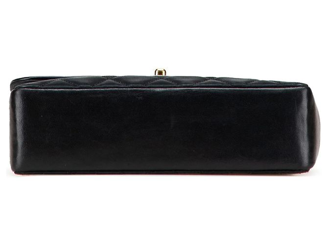Sac Crossbody Chanel CC en satin matelassé noir avec chaîne Bijoux et rabat unique - vue 3