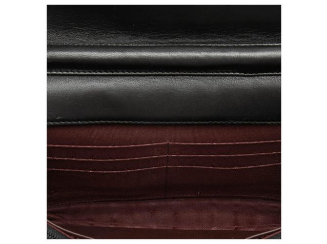Borsa a tracolla Chanel CC in pelle di agnello matelassé nera Wallet On Chain Nero - vista 4