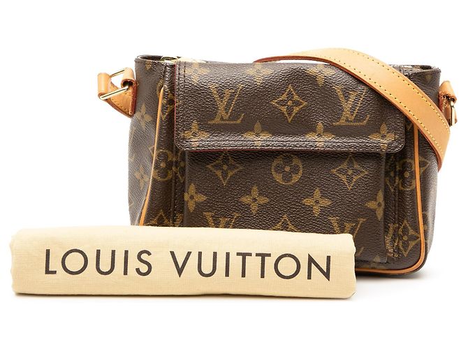 Borsa a tracolla Louis Vuitton Monogram Viva Cite PM Marrone - vista 8