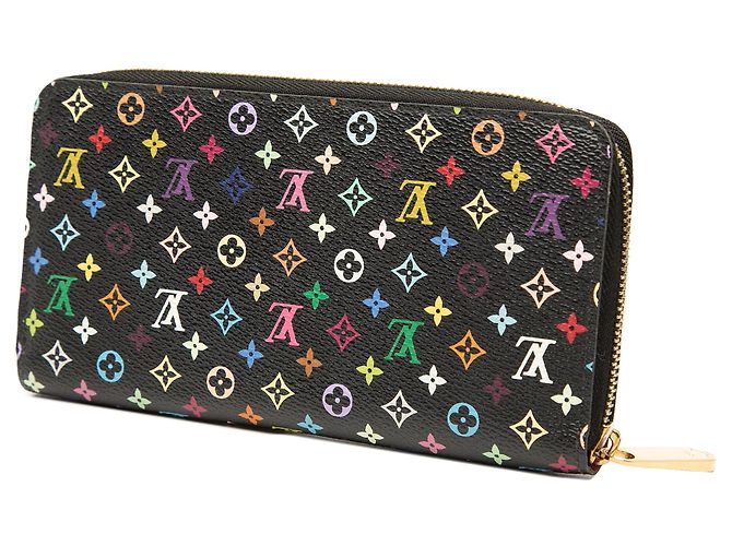 Black Louis Vuitton Monogram Multicolore Zippy Wallet Long Wallets - view 3