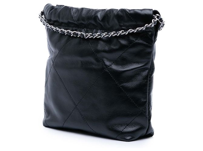 Sac à main Chanel Mini Shiny Calfskin 22 Noir - vue 2