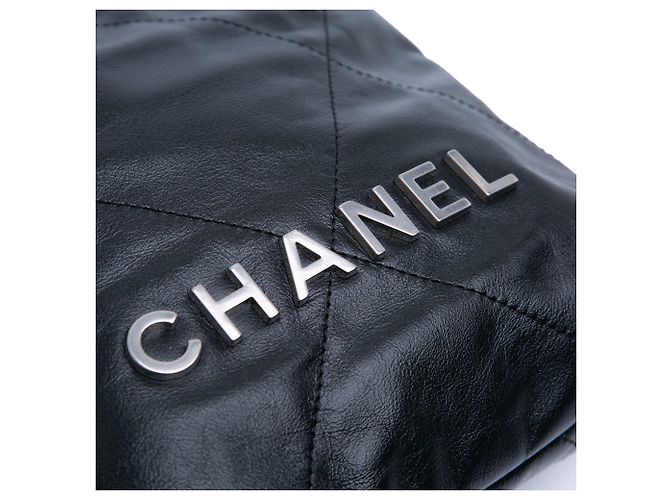 Sac à main Chanel Mini Shiny Calfskin 22 Noir - vue 7
